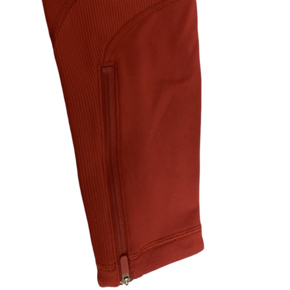 Lululemon Keep The Fleece Tight 28" Dark Sport Red leggings - Picture 7 of 9
